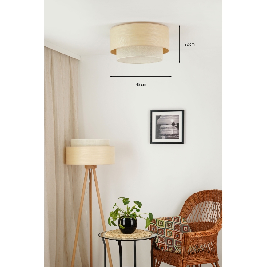 Brilagi - Стельовий світильник ARIZONA BOHO 1xE27/15W/230V діаметр 45 см бежевий