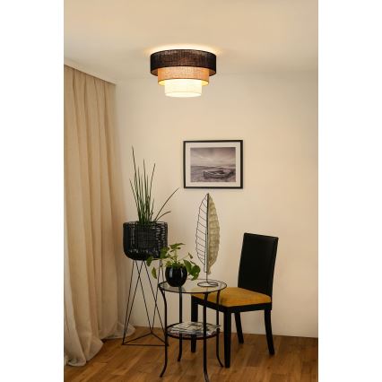 Brilagi - Стельовий світильник ASPEN LUNETA 1xE27/15W/230V діаметр 45 см чорний/бежевий/кремовий