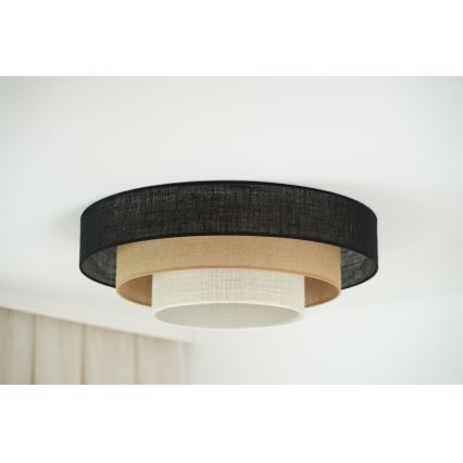Brilagi - Стельовий світильник ASPEN LUNETA LED/12W/230V діаметр 60 см 3000K/4000K/6400K чорний/бежевий/кремовий