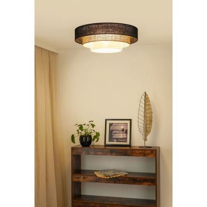 Brilagi - Стельовий світильник ASPEN LUNETA LED/12W/230V діаметр 60 см 3000K/4000K/6400K чорний/бежевий/кремовий