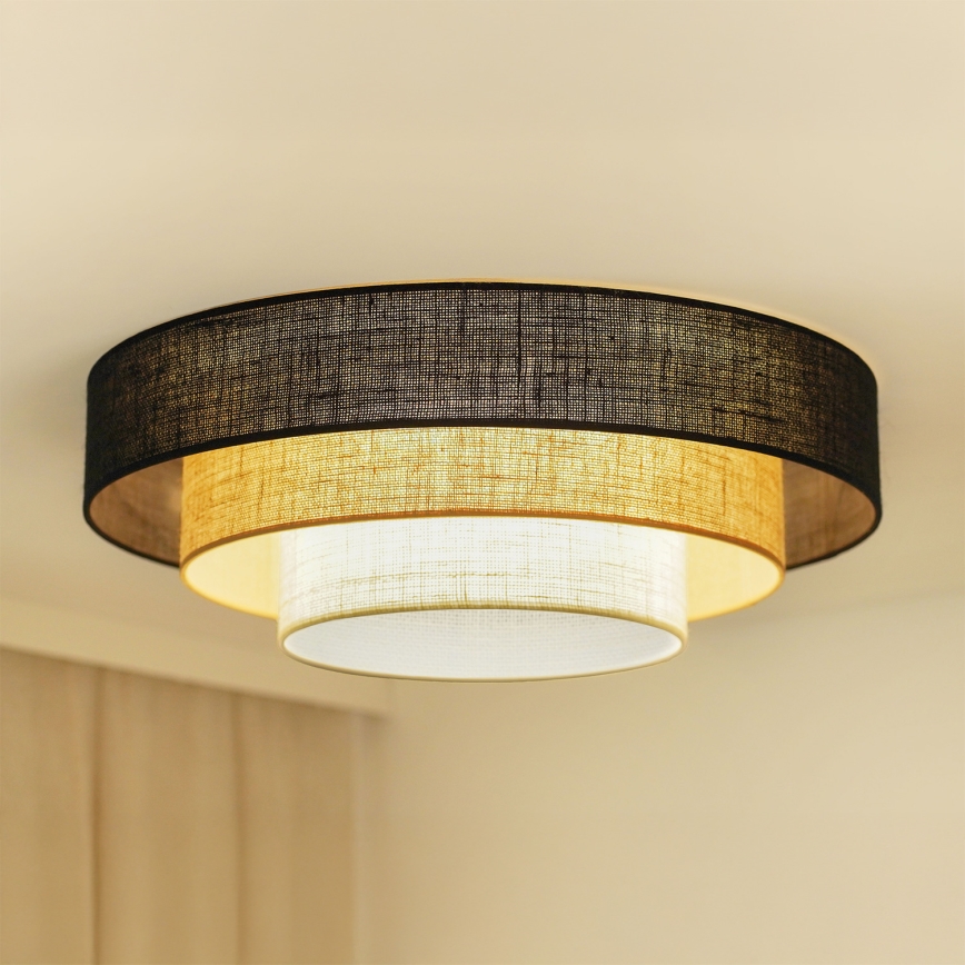 Brilagi - Стельовий світильник ASPEN LUNETA LED/12W/230V діаметр 60 см 3000K/4000K/6400K чорний/бежевий/кремовий