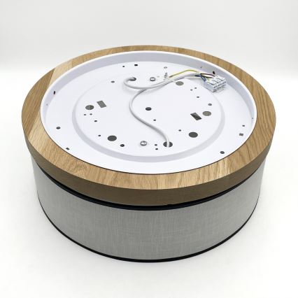 Brilagi - Стельовий світильник BELLADONNA 2xE27/15W/230V діаметр 40 см білий/дуб