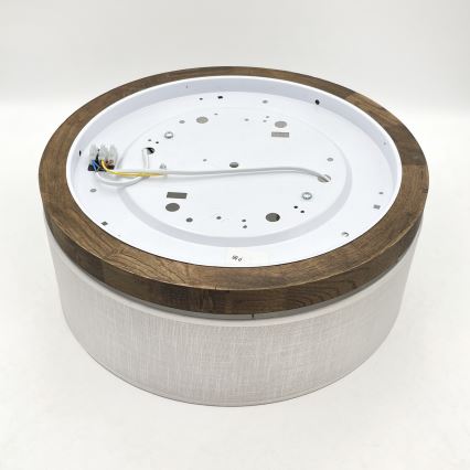 Brilagi - Стельовий світильник BELLADONNA 2xE27/15W/230V діаметр 40 см білий/дуб