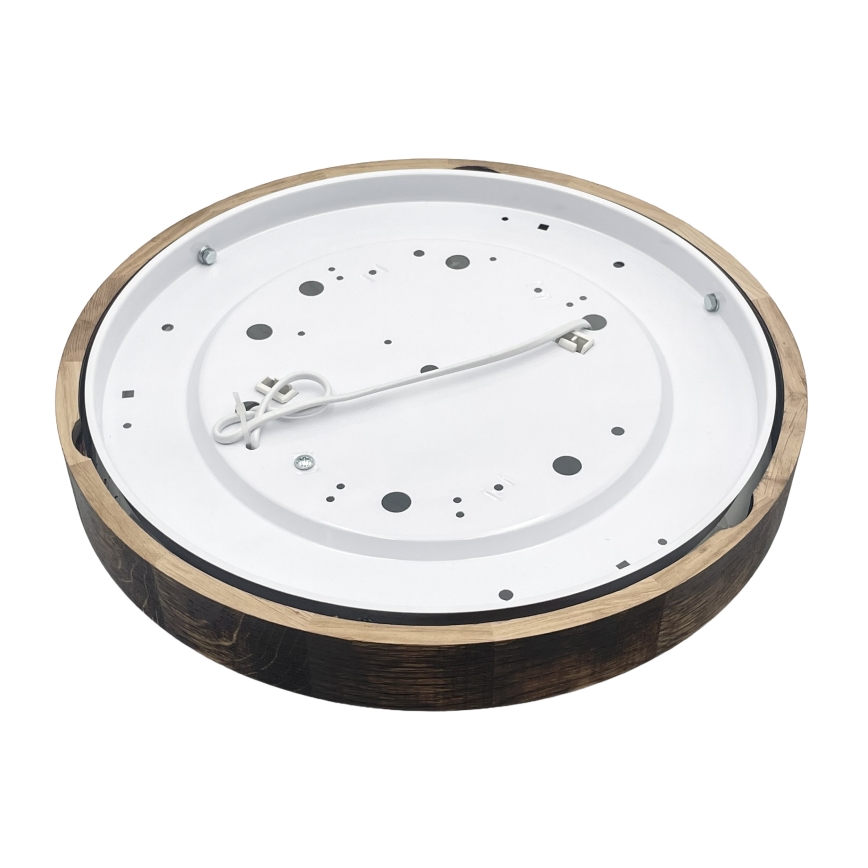 Brilagi - Стельовий світильник CARVALHO SLIM SMOKEY 2xE27/60W/230V дуб, діаметр 37,5 см