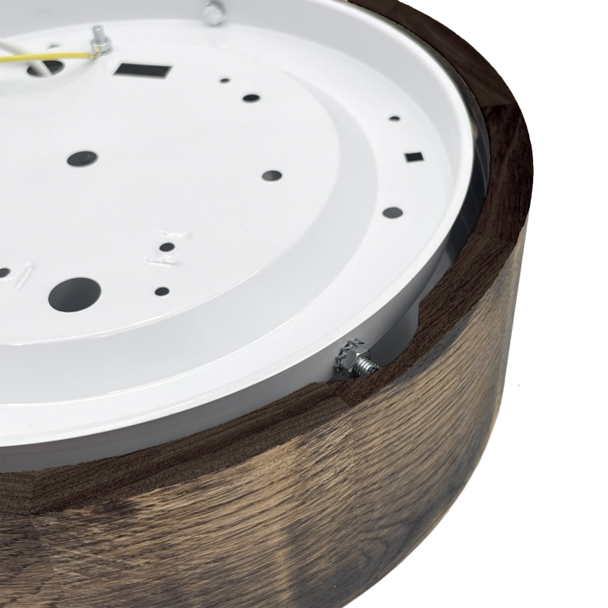 Брілагі - Стельовий світильник CARVALHO SMOKEY 1xE27/60 Вт/230 В, дуб, діаметр 27,5 см