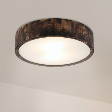 Brilagi - Стельовий світильник CARVALHO SMOKEY, 2xE27/60W/230V, дуб, діаметр 37,5 см