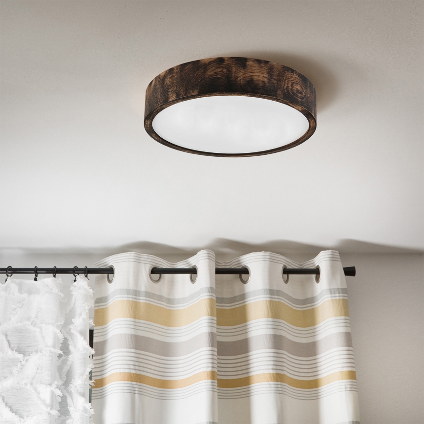 Brilagi - Стельовий світильник CARVALHO SMOKEY, 2xE27/60W/230V, дуб, діаметр 37,5 см