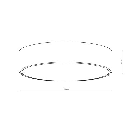 Brilagi - Стельовий світильник CLARE 2xE27/24W/230V діам. 30 см, бордовий