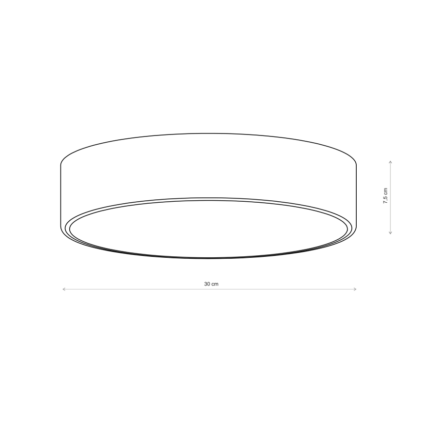 Brilagi - Стельовий світильник CLARE, 2xE27/24W/230V, діаметр 30 см, коричневий