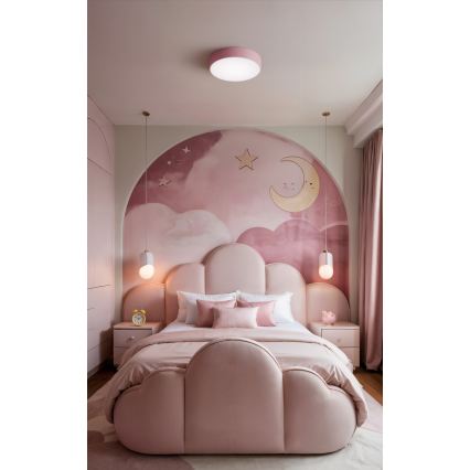 Brilagi - Стельовий світильник CLARE, 3xE27/24W/230V, діаметр 40 см, рожевий