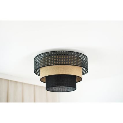 Brilagi - Стельовий світильник DAKOTA LUNETA 1xE27/15W/230V діаметр 45 см чорний/бежевий