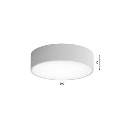 Brilagi - Стельовий світильник для ванної кімнати CLARE 2xE27/24W/230V діаметр 30 см IP54 сірий