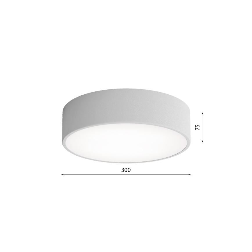 Brilagi - Стельовий світильник для ванної кімнати CLARE 2xE27/24W/230V діаметр 30 см IP54 сірий