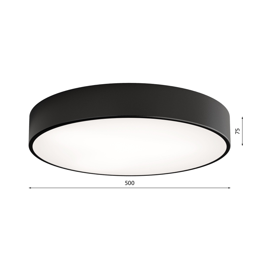 Brilagi - Стельовий світильник для ванної кімнати CLARE 4xE27/24W/230V діам. 50 см IP54 чорний
