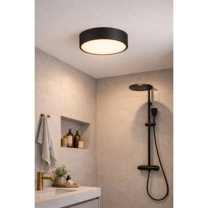 Brilagi - Стельовий світильник для ванної кімнати POOL 2xE27/15W/230V діам. 30 см IP54 чорний