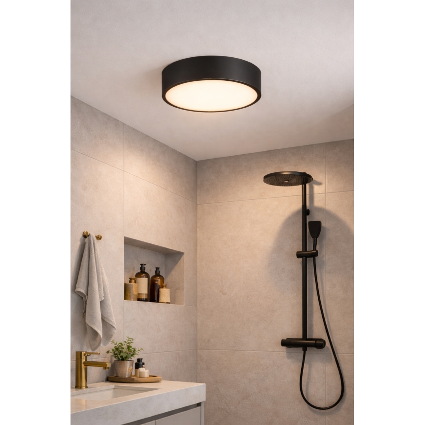 Brilagi - Стельовий світильник для ванної кімнати POOL 3xE27/15W/230V діаметр 40 см IP54 чорний