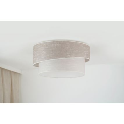Brilagi - Стельовий світильник DOVER SHINE 1xE27/15W/230V діаметр 50 см сірий/кремовий