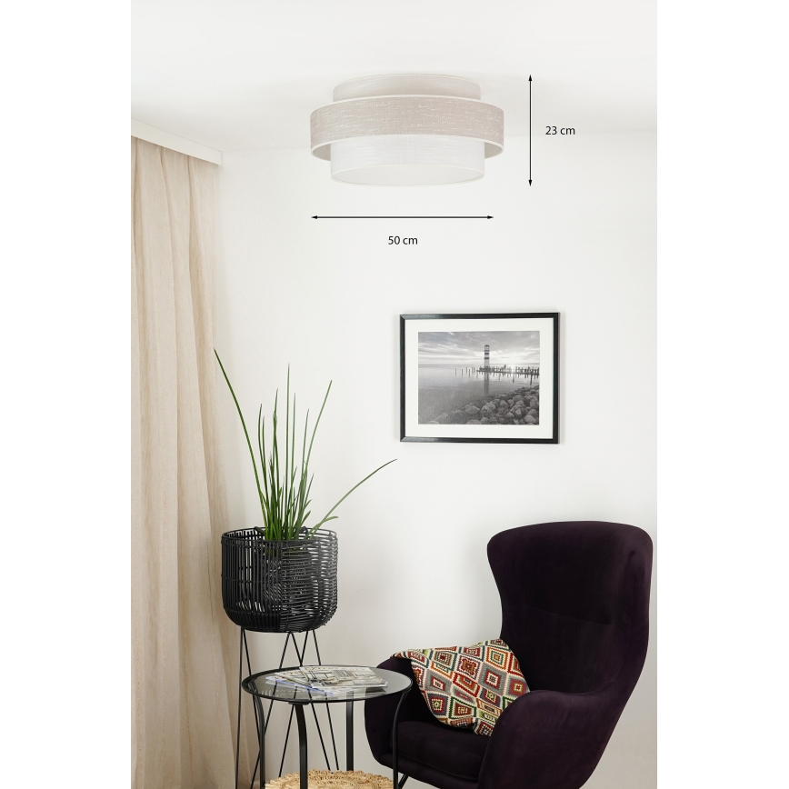 Brilagi - Стельовий світильник DOVER SPACE LED/12W/230V діаметр 50 см 3000K/4000K/6400K сірий/кремовий