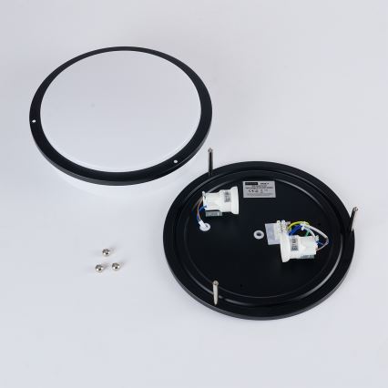 Brilagi - Стельовий світильник ELARO 2xE27/40W/230V діаметр 26 см чорний