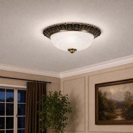 BRILAGI - Стельовий світильник FRESCO 2xE27/40W/230V діам. 30 см, золотий