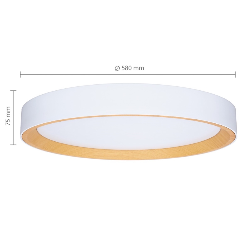 Brilagi - Регульований LED стельовий світильник LARIOS LED/72W/230V 3000-6500K білий діам. 59 см + пульт дистанційного керування