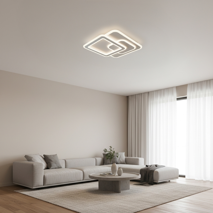 Brilagi - LED стельовий світильник з регульованою яскравістю MODERN LED/80W/230V 3000-6000K 52,5x52,5 cm + пульт дистанційного керування