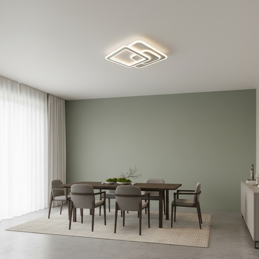 Brilagi - LED стельовий світильник з регульованою яскравістю MODERN LED/80W/230V 3000-6000K 52,5x52,5 cm + пульт дистанційного керування