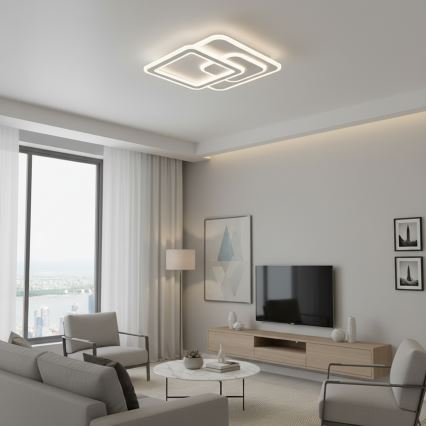 Brilagi - LED стельовий світильник з регульованою яскравістю MODERN LED/80W/230V 3000-6000K 52,5x52,5 cm + пульт дистанційного керування