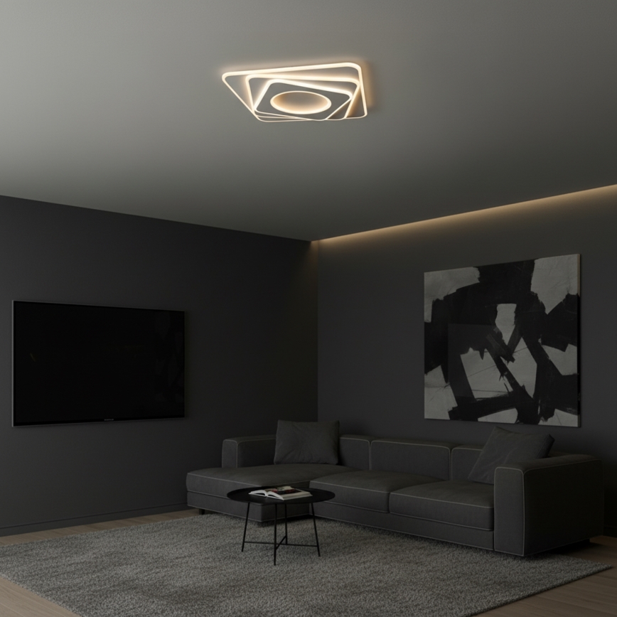 Brilagi - LED стельовий світильник MODERN, з регулюванням яскравості, 100W/230V 3000-6000K 48x48 см + пульт дистанційного керування