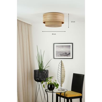 Brilagi - Стельовий світильник MONTANA BOHO 1xE27/15W/230V діаметр 45 см коричневий