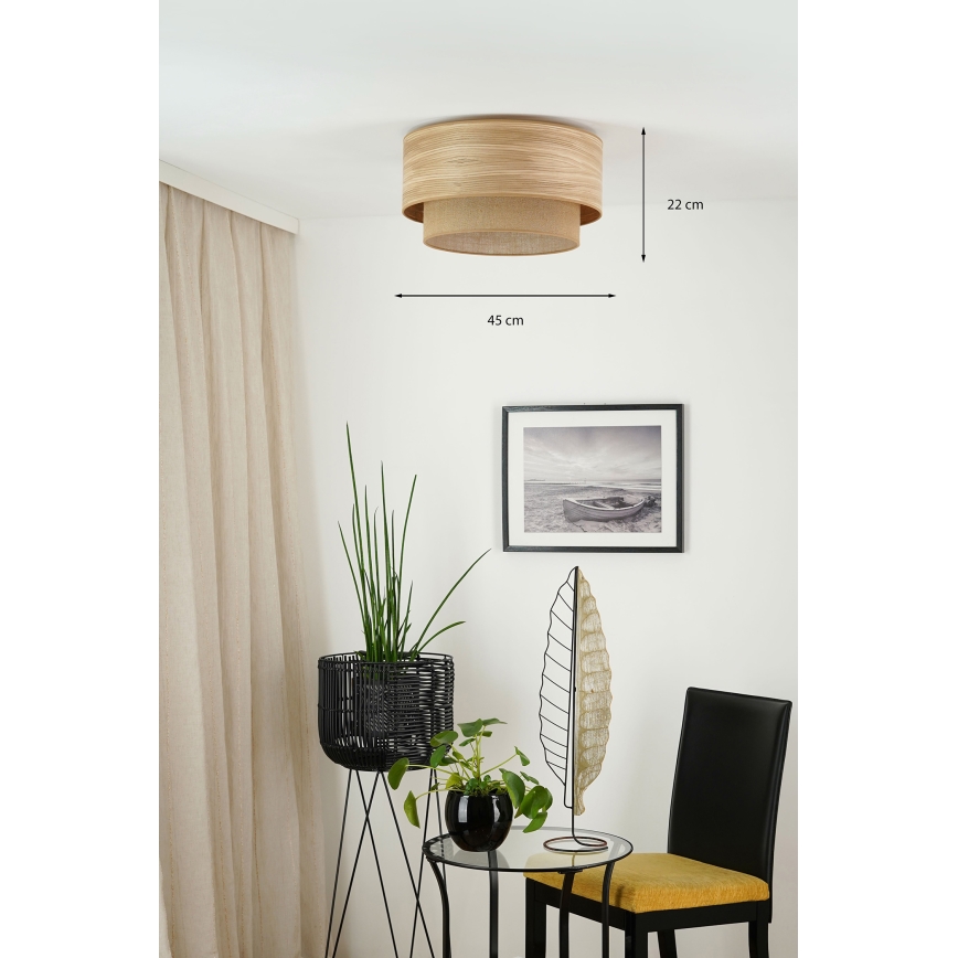 Brilagi - Стельовий світильник MONTANA BOHO 1xE27/15W/230V діаметр 45 см коричневий