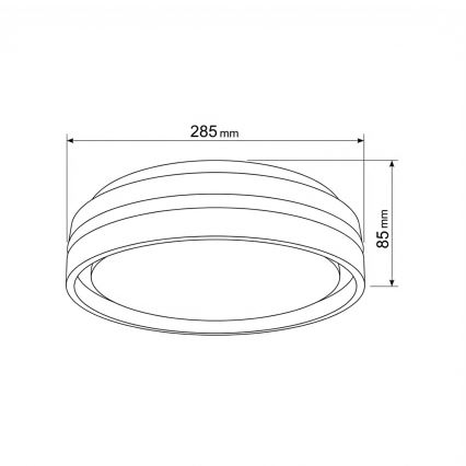 Брілагі - стельовий світильник НАОМІ ЛЕД/24 Вт/230 В, діаметр 28,5 см, чорний