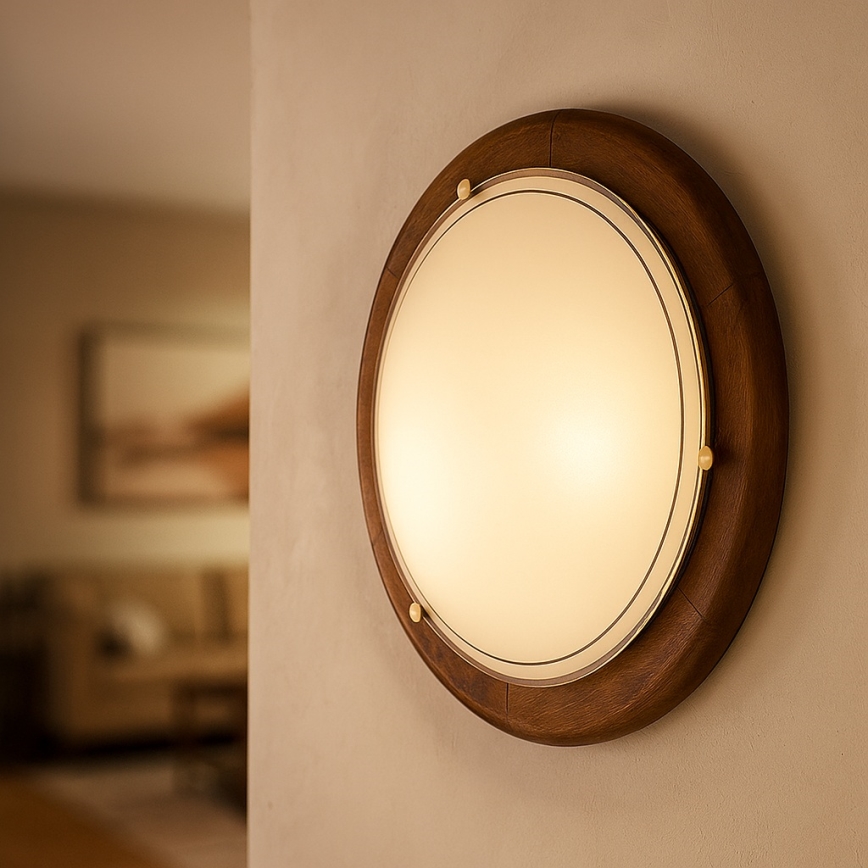 Brilagi - стельовий світильник ORBIS 2xE27/60W/230V, діаметр 38 см, сосна