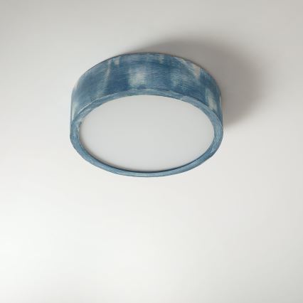 Brilagi - Стельовий світильник PINO 1xE27/15W/230V сосна/синій діам. 27,5 см