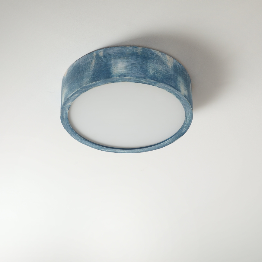 Brilagi - Стельовий світильник PINO 1xE27/15W/230V сосна/синій діам. 27,5 см