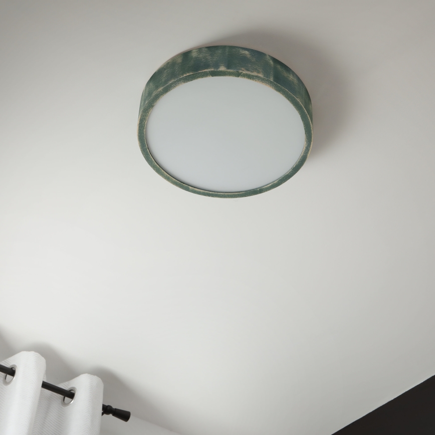 Brilagi - стельовий світильник PINO 2xE27/15Вт/230В сосна/зелений діаметр 37,5 см