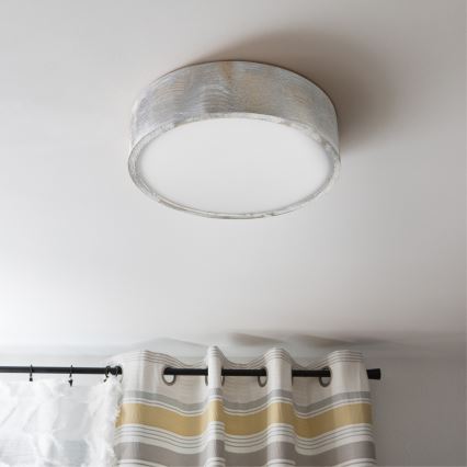 Брілагі - стельовий світильник ПІНО 2xE27/15W/230V сосна/сріблястий, діаметр 37,5 см