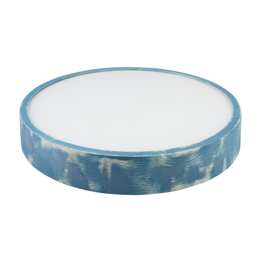 Brilagi - Стельовий світильник PINO 3xE27/15W/230V сосна/синій діаметр 47,5 см