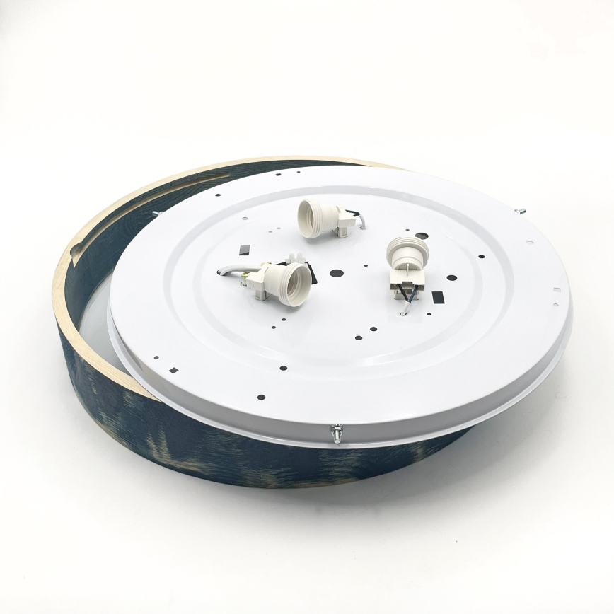 Brilagi - Стельовий світильник PINO 3xE27/15W/230V сосна/синій діаметр 47,5 см