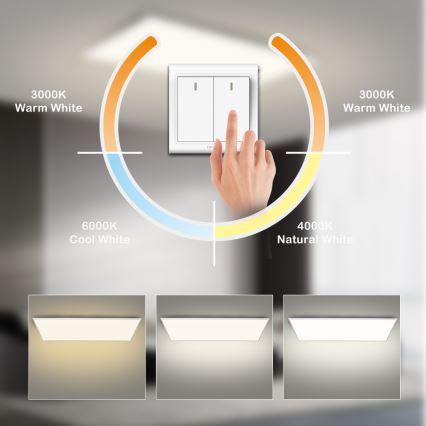 Brilagi - LED стельовий світильник SLIMFRAME LED/80W/230V 120x60 см 3000/4000/6000K білий