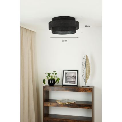 Brilagi - Стельовий світильник SPACE YUTE LED/12W/230V діаметр 50 см 3000K/4000K/6400K чорний