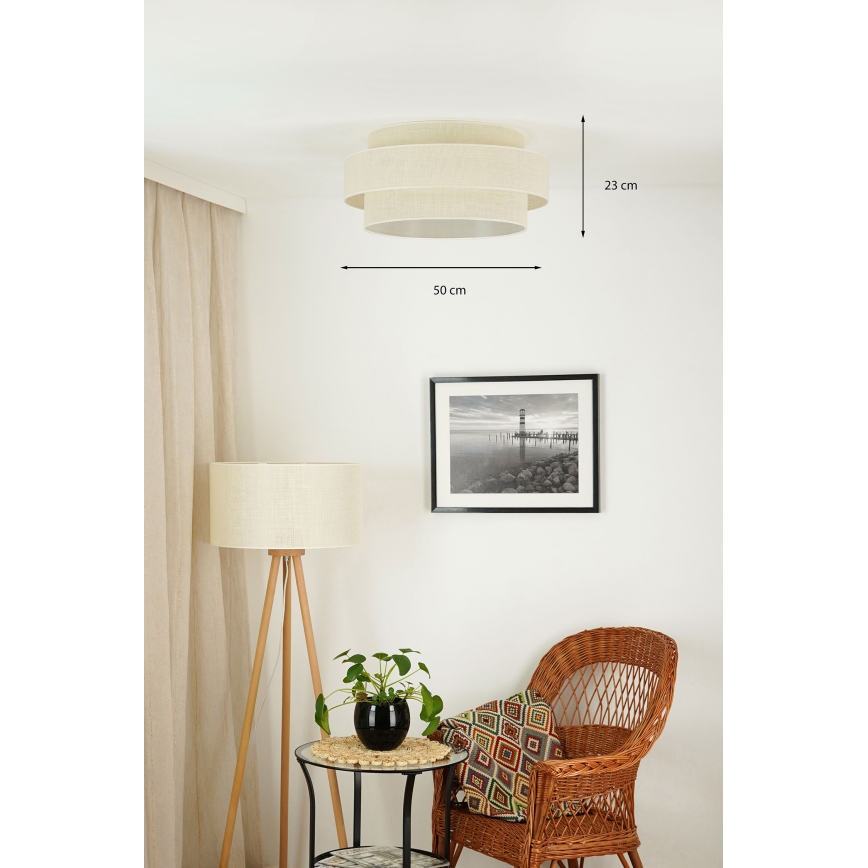 Brilagi - Стельовий світильник SPACE YUTE LED/12W/230V діаметр 50 см 3000K/4000K/6400K кремовий