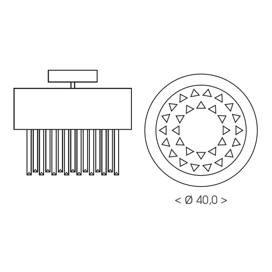 Brilagi - Стельовий світильник VERVE 4xE14/40W/230V, діаметр 40 см, чорний