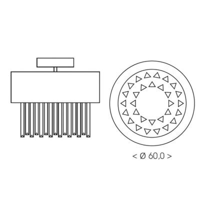 BRILAGI - Стельовий світильник VERVE 6xE14/40W/230V діаметр 60 см, золотий