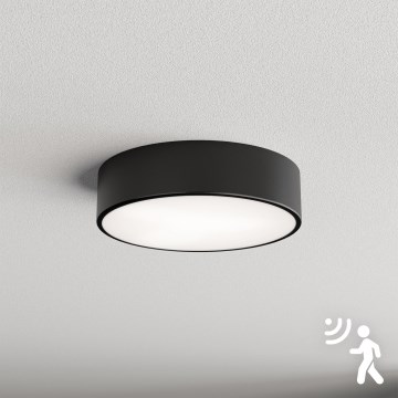 Brilagi - Стельовий світильник з датчиком CLARE 2xE27/24W/230V діаметр 30 см чорний