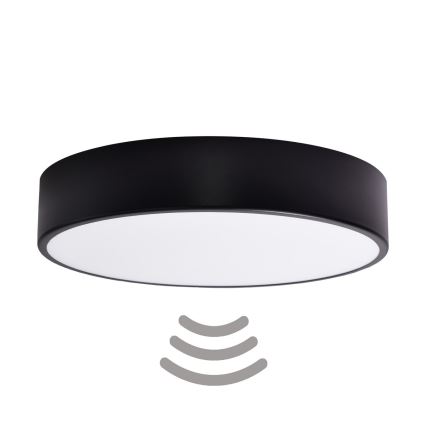 Brilagi - Стельовий світильник з датчиком CLARE 3xE27/24W/230V діаметр 40 см чорний