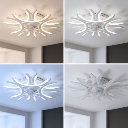 Brilagi - LED стельовий вентилятор з регулюванням яскравості LED/70W/230V 3000–6500K, діаметр 76 см, білий + пульт дистанційного керування