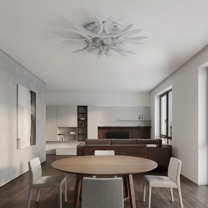 Brilagi - LED стельовий вентилятор з регулюванням яскравості LED/70W/230V 3000–6500K, діаметр 76 см, білий + пульт дистанційного керування