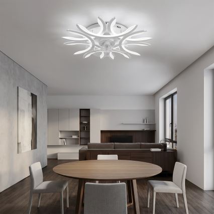 Brilagi - LED стельовий вентилятор з регулюванням яскравості LED/70W/230V 3000–6500K, діаметр 76 см, білий + пульт дистанційного керування