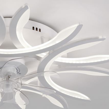 Brilagi - LED стельовий вентилятор з регулюванням яскравості LED/70W/230V 3000–6500K, діаметр 76 см, білий + пульт дистанційного керування